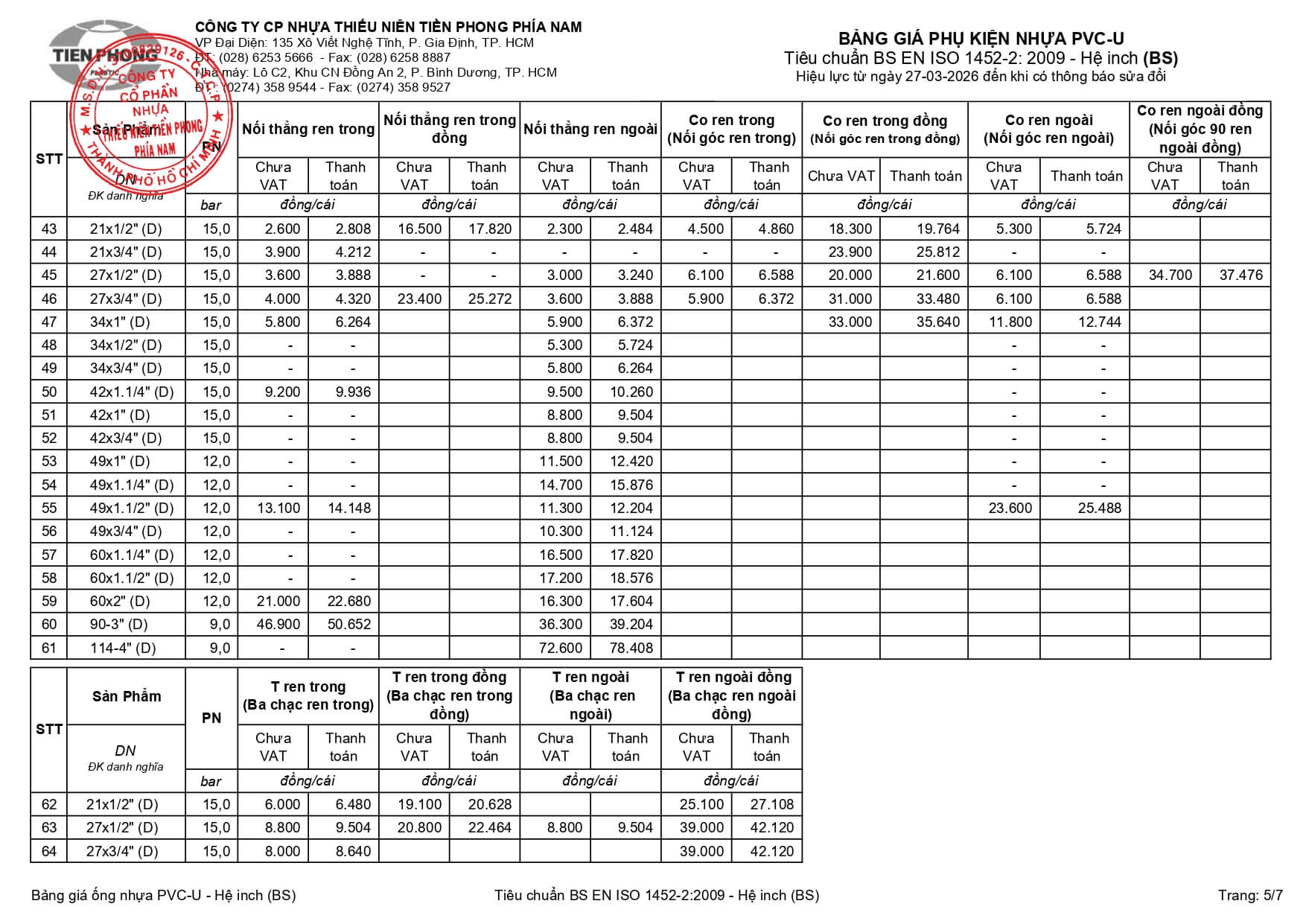 2026 03 27 Bang Gia Pvc U Bs 5 Phu Kien