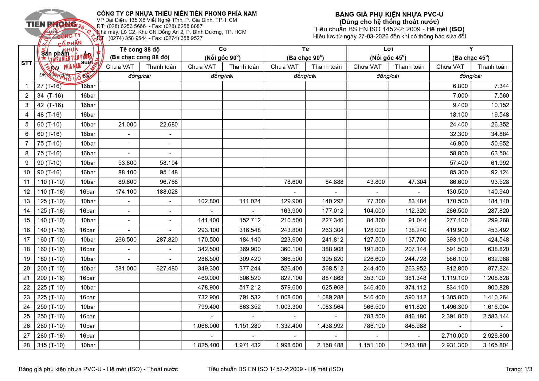 2026 03 27 Bang Gia Pvc U Iso Thoat 1
