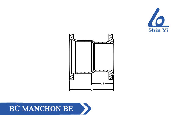 Cấu tạo bù Manchon BE - phụ kiện ống gang PVC hãng Shinyi