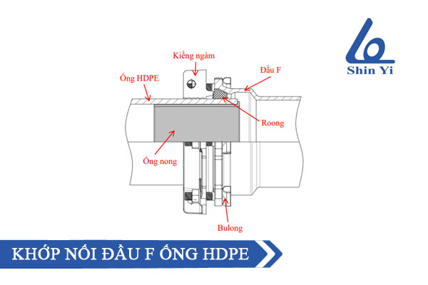 Cấu tạo khớp nối đầu F - phụ kiện ống HDPE hãng Shinyi