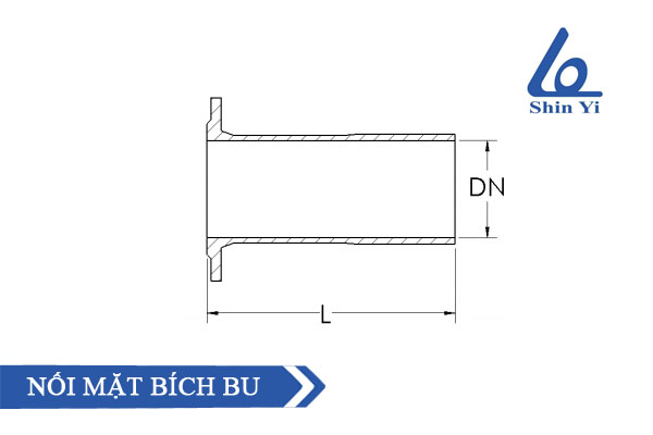 Cấu tạo mối nối mặt bích BU - phụ kiện ống gang PVC hãng Shinyi
