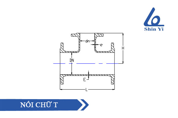 Cấu tạo cút nối chữ T - phụ kiện ống gang PVC hãng Shinyi