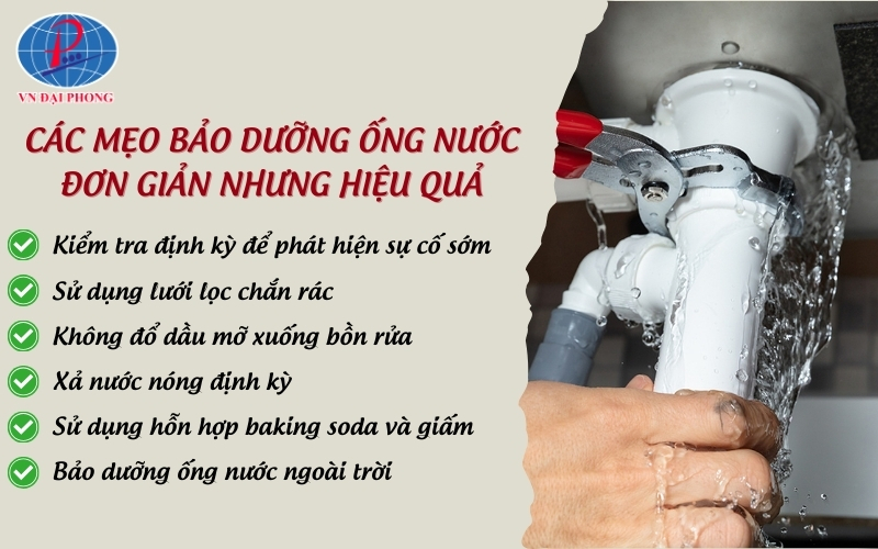Các mẹo bảo dưỡng ống nước đơn giản nhưng hiệu quả